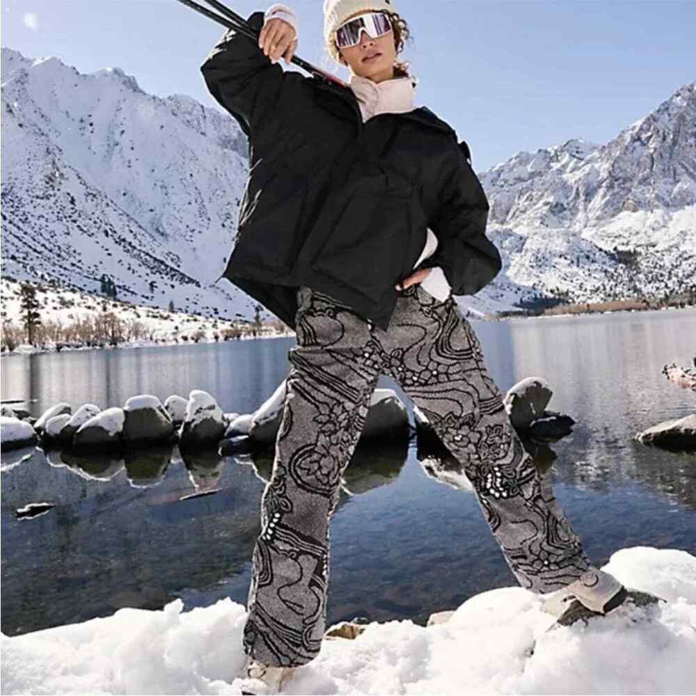 Free People X FP Movement Bunny Slope Printed Ski Pants Size XL